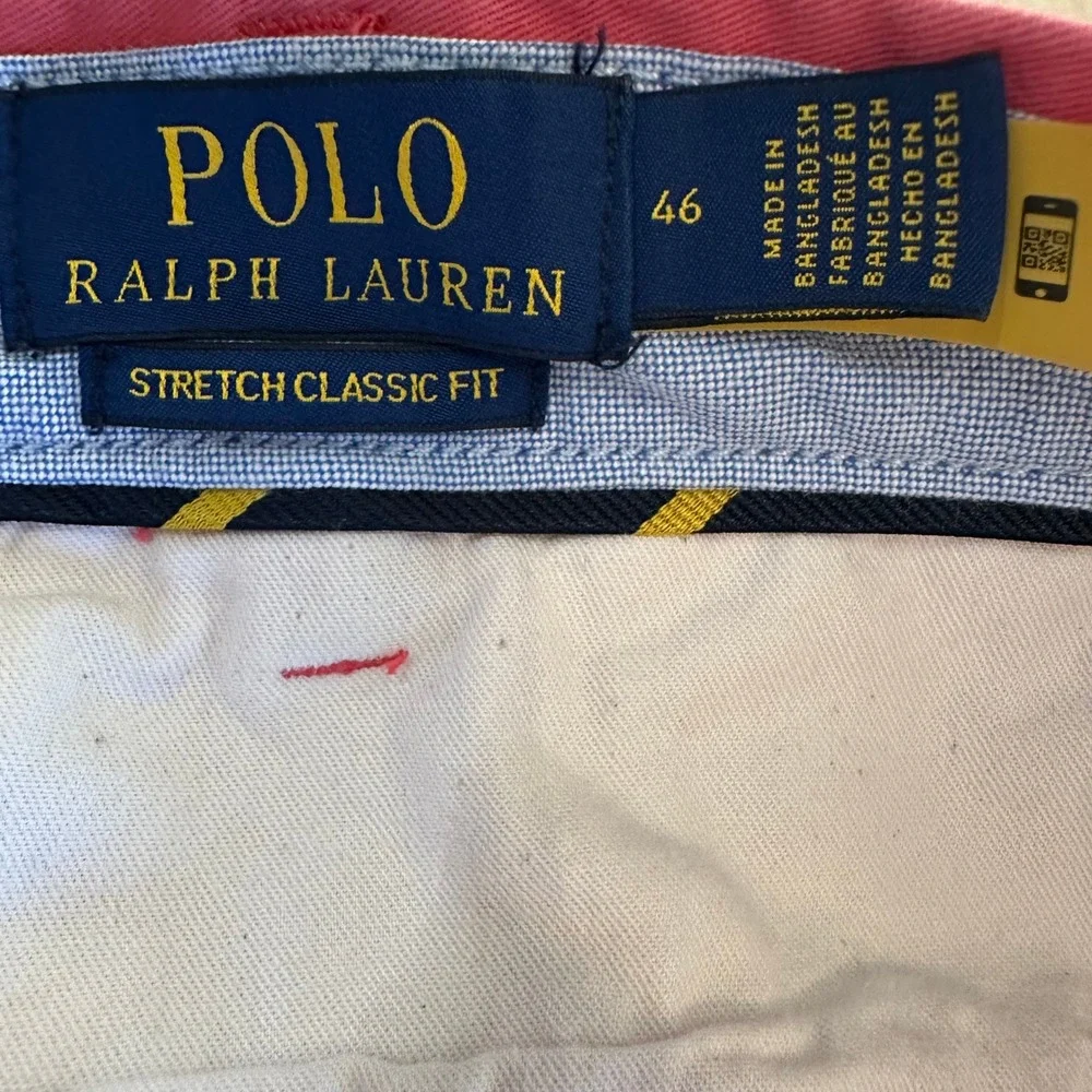 Polo Ralph Lauren Mens 46 Pink Stretch Classic Fit Chino Shorts Cotton Twill 6in